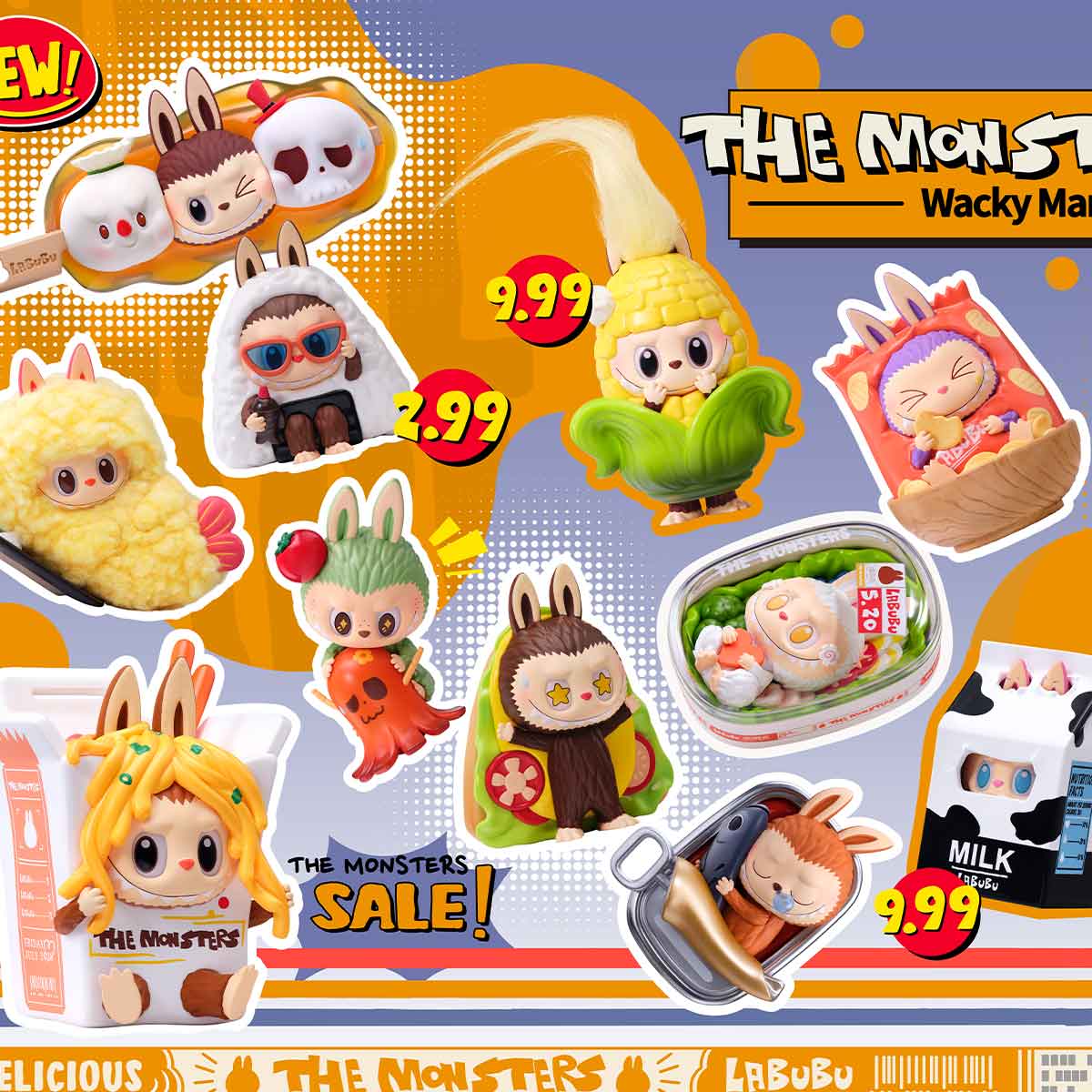 Pop Mart Labubu The Monsters Wacky Mart Series Figures (Blind Box)